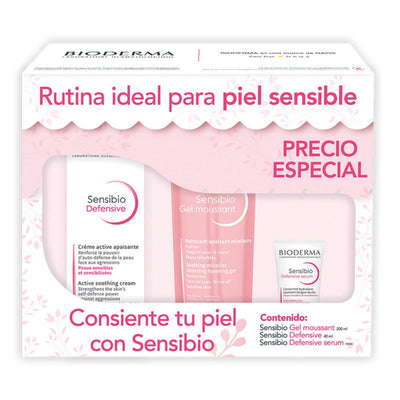 Kit-Sensibio Gel Moussant 200ml + Sensibio Defensive 40ml + Sensibio Defensive Serum Mini 4ml