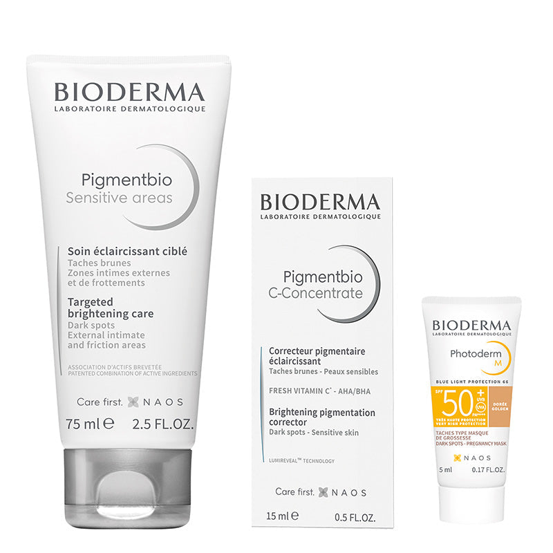 Kit Pigmentbio Sensitive Areas 75ml + Pigmentbio C-Concentrate 15ml + Photoderm M Mini 4ml