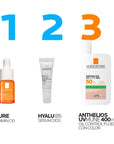 La Roche-Posay Kit Anthelios Fluido Oil Control con Color SPF 50+ 50 ml + Pure Vitamin C10 Serum 10 ml + Hyalu B5 Serum 5 ml