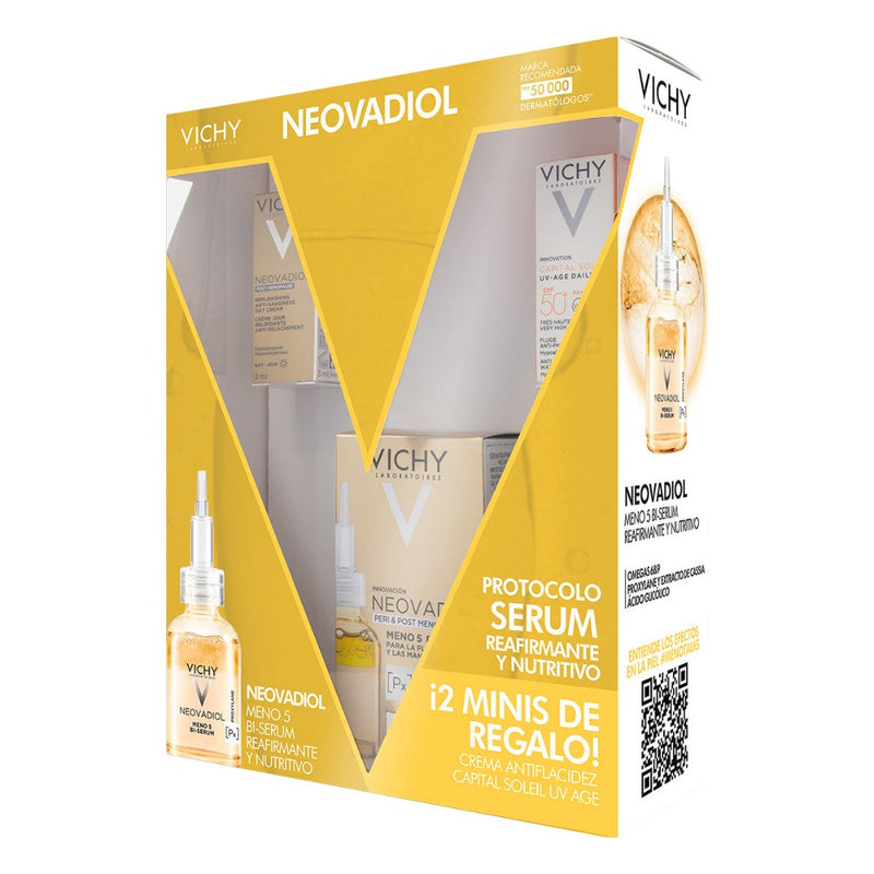 Kit Neovadiol Meno 5 Bi-Serum 30ml+ Face Uv Age Block Spf 50 3ml+Ech Neo Post Meno Day Cream 3ml