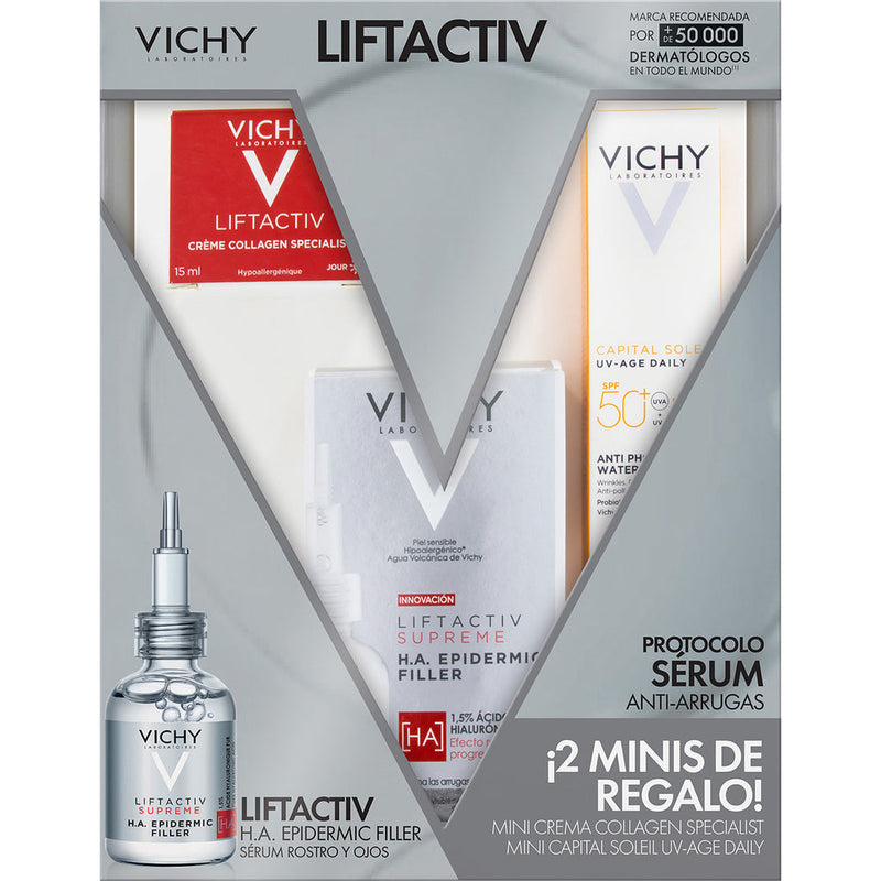 Kit-Liftactiv Supreme Epidermic Filler 30ml + Capital Solei Uv-Age Daily 15ml + Liftactiv Creme Collagen Specialist 15ml