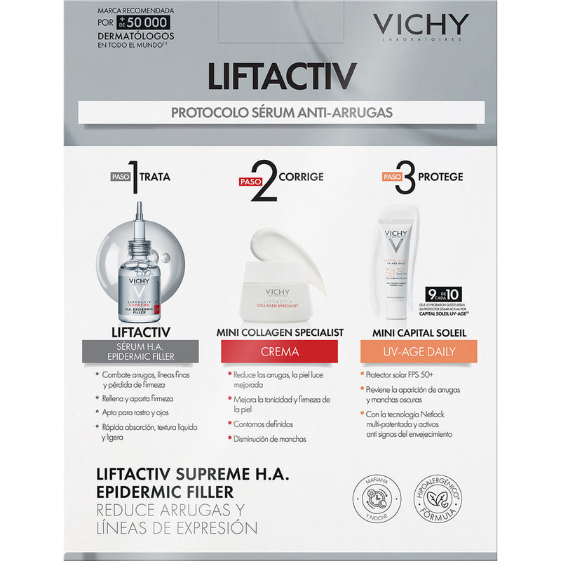 Kit-Liftactiv Supreme Epidermic Filler 30ml + Capital Solei Uv-Age Daily 15ml + Liftactiv Creme Collagen Specialist 15ml