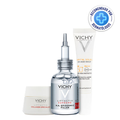 Kit-Liftactiv Supreme Epidermic Filler 30ml + Capital Solei Uv-Age Daily 15ml + Liftactiv Creme Collagen Specialist 15ml