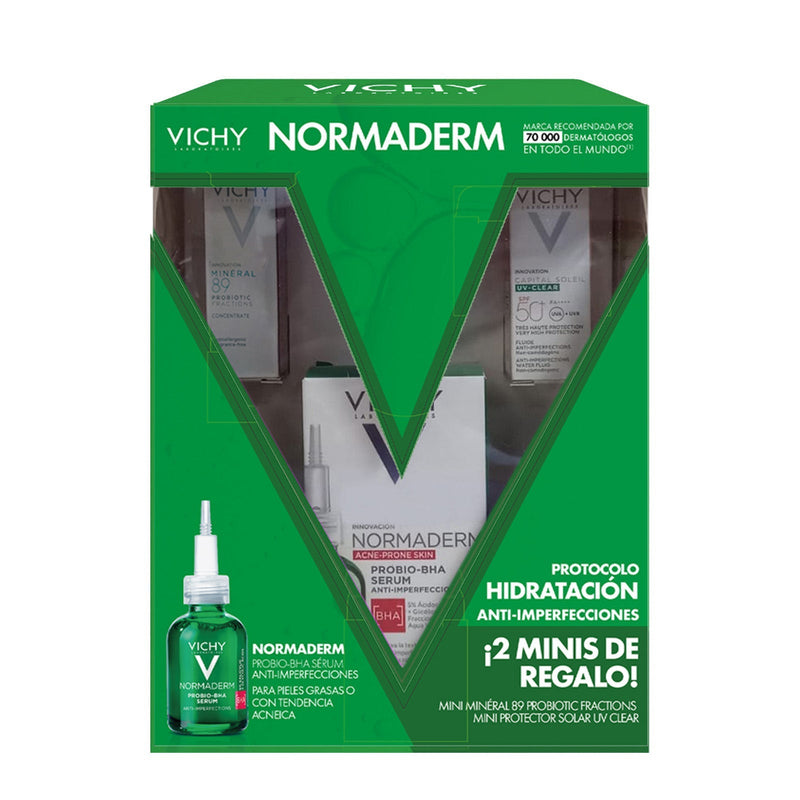 Vichy Kit Normaderm Probio-BHA Serum Anti-imperfecciones 30ml. + Probiotic 5ml.+ Capital Soleil Uv Clear spf50+ 3ml.