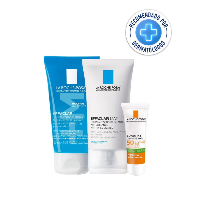 Kit Effaclar Mat 40ml + Effaclar Gel Moussant 50ml + Anthelios Uv Mune 400 3ml