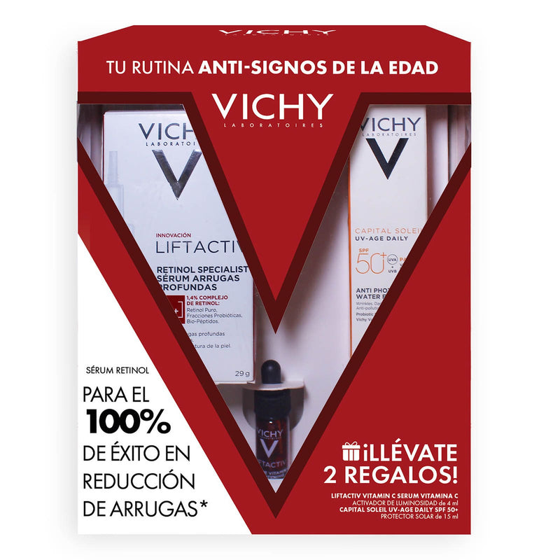 Vichy Kit Liftactiv Retinol B3 Serum 30ml. + Liftactiv Vitamin C Serum 30ml. + Capital Soleil UV Age Daily SPF 50+ 30ml.