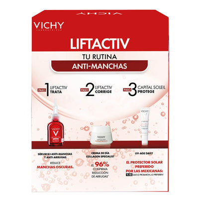 Vichy Kit Liftactiv Specialist B3 Serum 30ml. + Liftactiv Collagen Specialist Crema 30ml. + Capital Soleil UV Age Daily SPF 50+ 30ml.