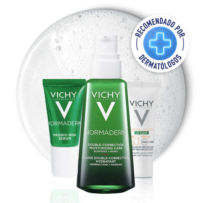 Vichy Kit Normaderm Anti-Imperfecciones 50ml. + Normaderm Sérum anti-imperfecciones 5ml. + Capital Soleil Uv-Mune Clear 3ml.