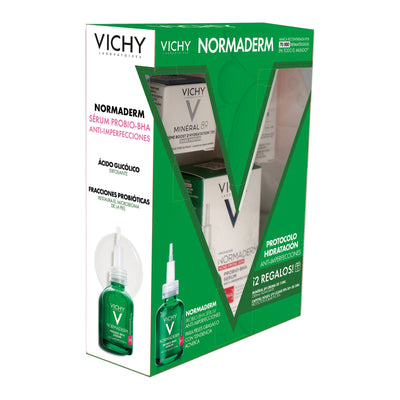 Vichy Kit Normaderm Probio-BHA Sérum 30ml. + Mineral 89 Crème Boost 15ml. + Capital Soleil Uv-Clear spf50+ 3ml.