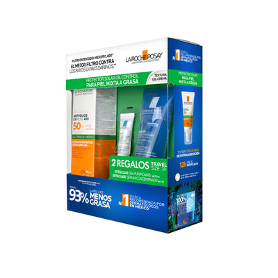La Roche Posay Kit Anthelios UV Mune 400 Gel-Crema Oil Control 50ml. + Effaclar Gel 50ml. + Effaclar Sérum Ultra 3ml.