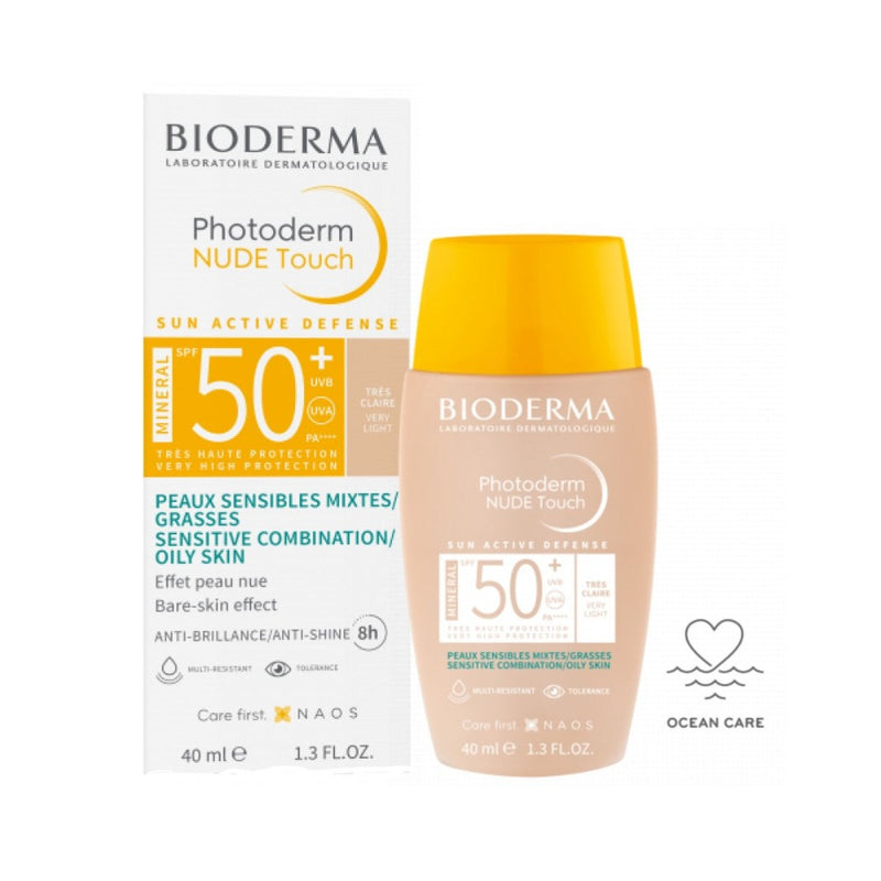 Bioderma Photoderm Nude Touch FPS50+ 40ml Color muy Claro