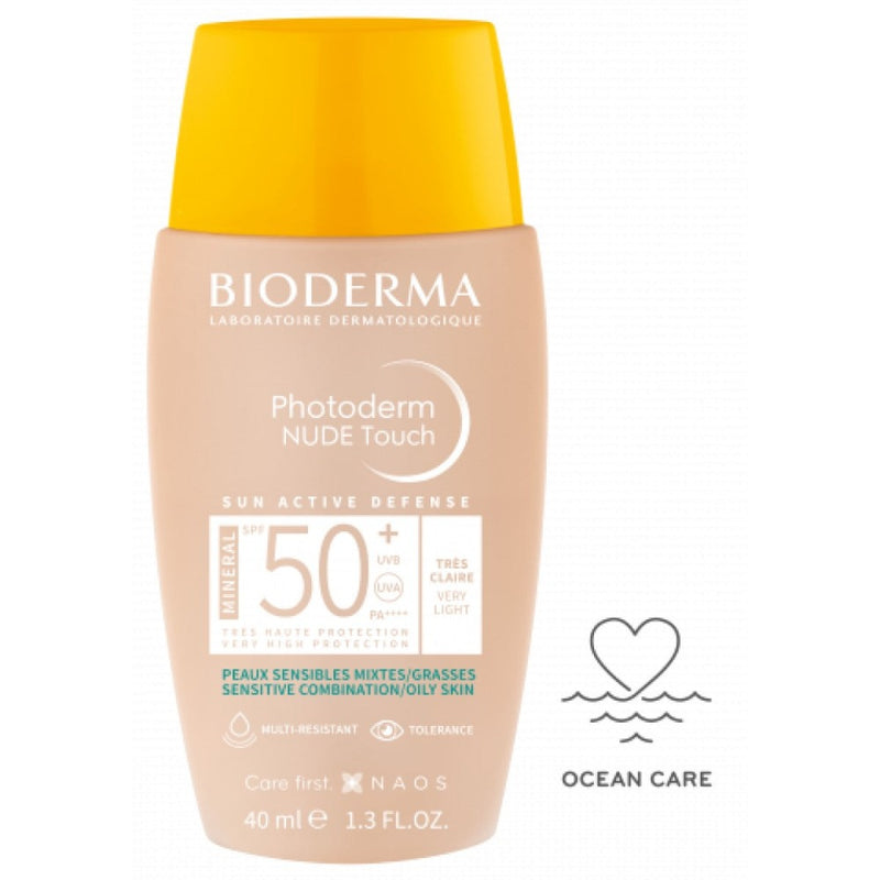 Bioderma Photoderm Nude Touch FPS50+ 40ml Color muy Claro