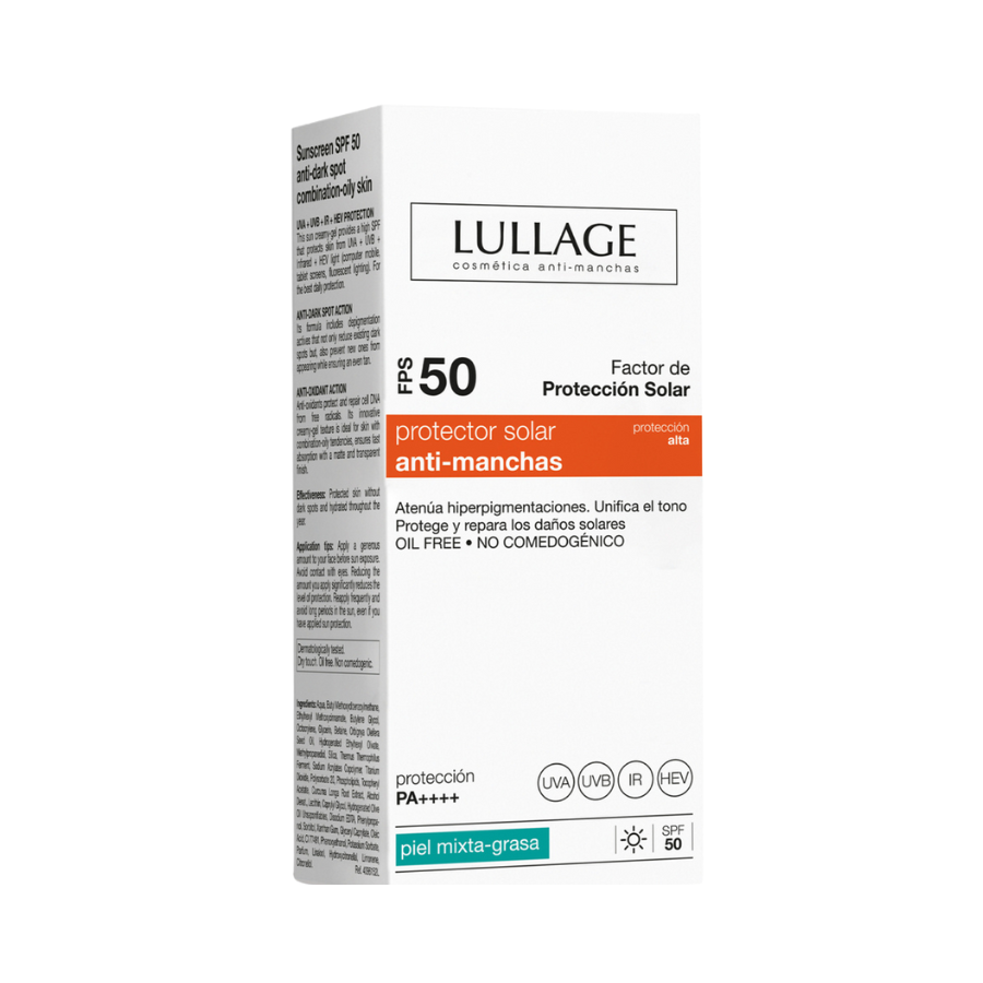 Lullage gel solar anti manchas FPS50 50ml.