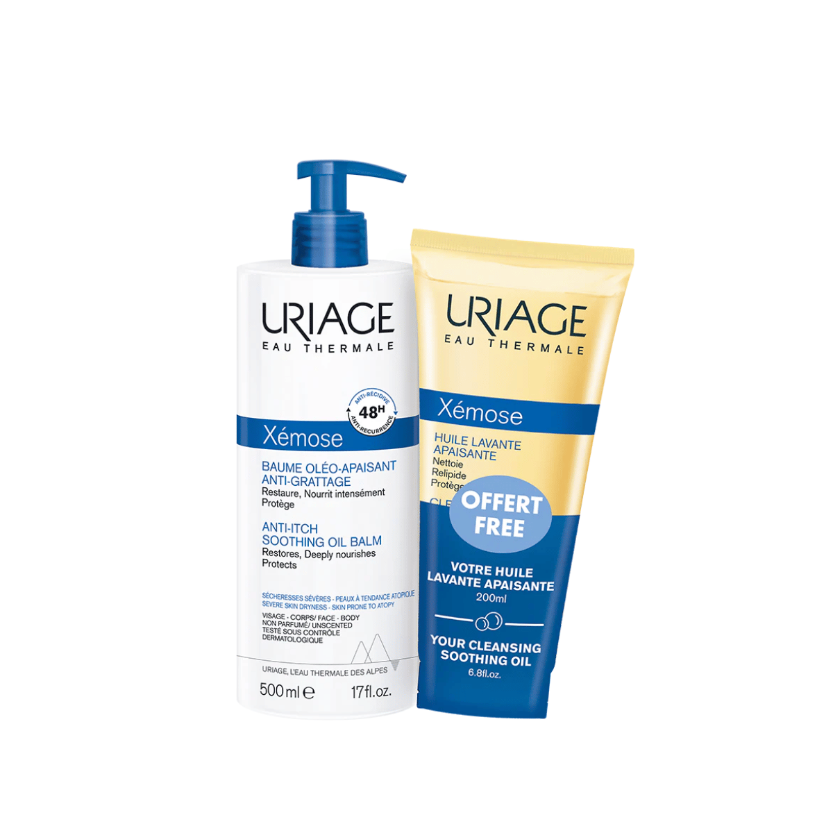 Uriage Xémose Kit Bálsamo Hidratante 500 Ml + Xémose Aceite 200 Ml