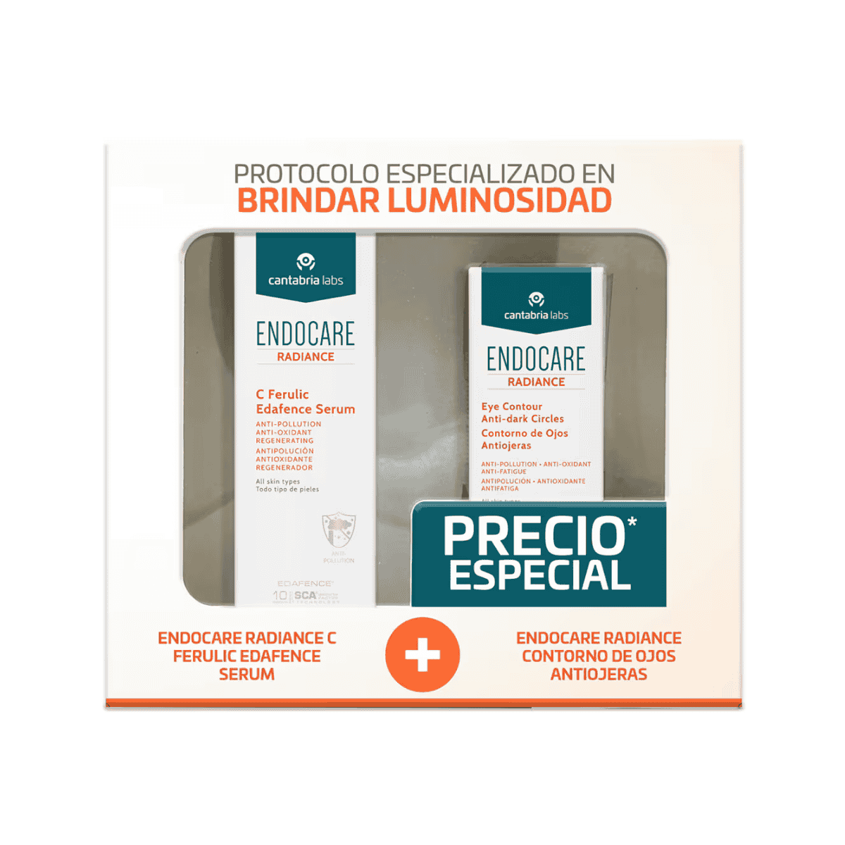Cantabria Labs - Endocare Kit Radiance C Ferulic Serum 30ml. + Endocare Edafence Contorno De Ojos 15ml.