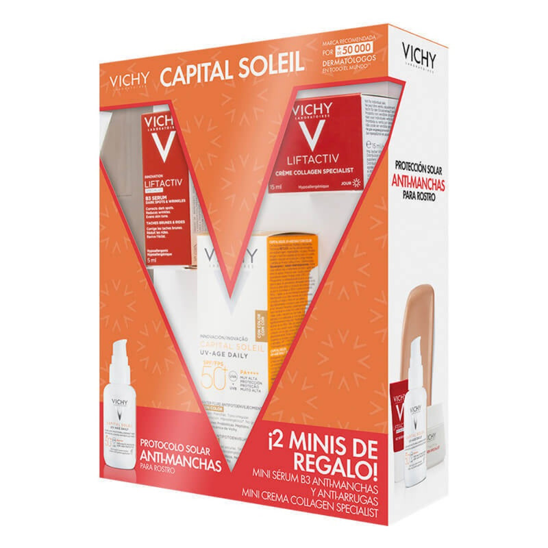 Kit Capital Soleil UV Age Daily FPS50 Protocolo Solar Anti-Manchas