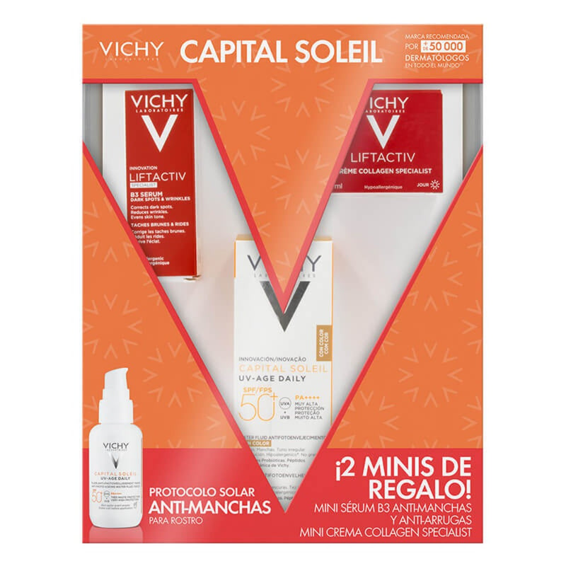 Kit Capital Soleil UV Age Daily FPS50 Protocolo Solar Anti-Manchas