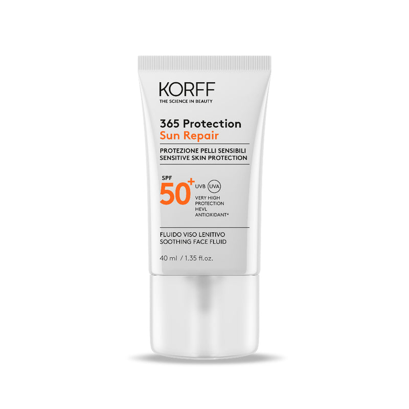 KORFF 365 Sun Repair Fluido Facial Calmante y Reparador SPF50+ 40ml.