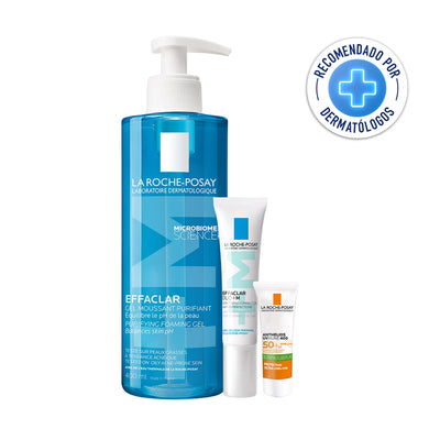 Kit Effaclar Gel Limpiador 400ml + Effaclar Duo+M 15ml + Anthelios Uv Mune 400 3ml.