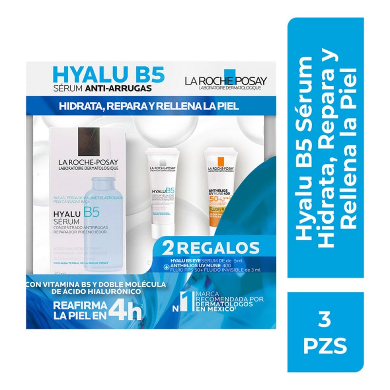 Kit Hyalu B5 Serum 30ml + Hyalu B5 Ojos 5ml + Anthelios Uv Mune 400 Fluido Invisible 3ml