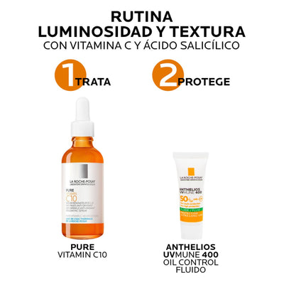 Kit Pure Vitamin C10 30ml + Pure Vitamin C10 10ml + Anthelios Uv Mune 400 Fps 50+ 3ml