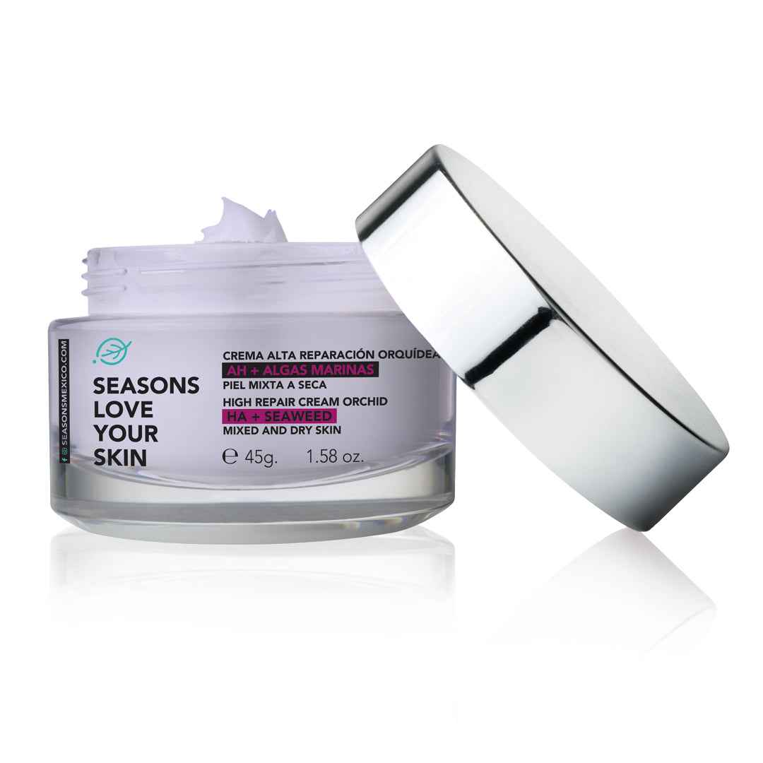 Seasons Crema Hidratante Antiedad Orquídea + Ácido Hialurónico 45 g