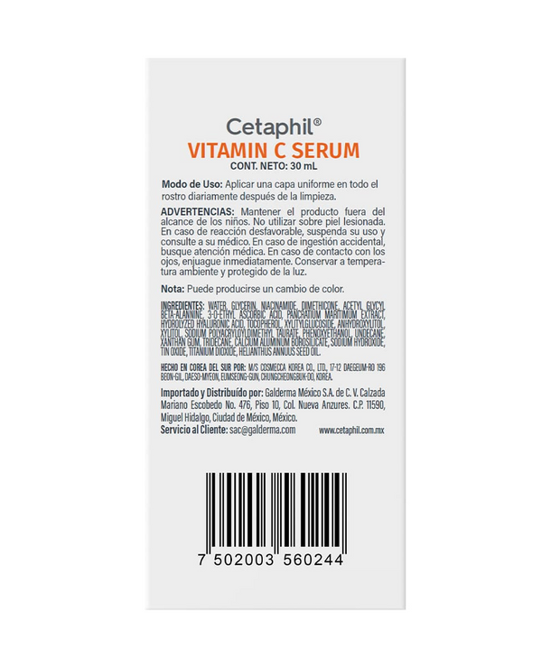 Cetaphil Sérum Facial de Vitamina C Antimanchas 30ml.