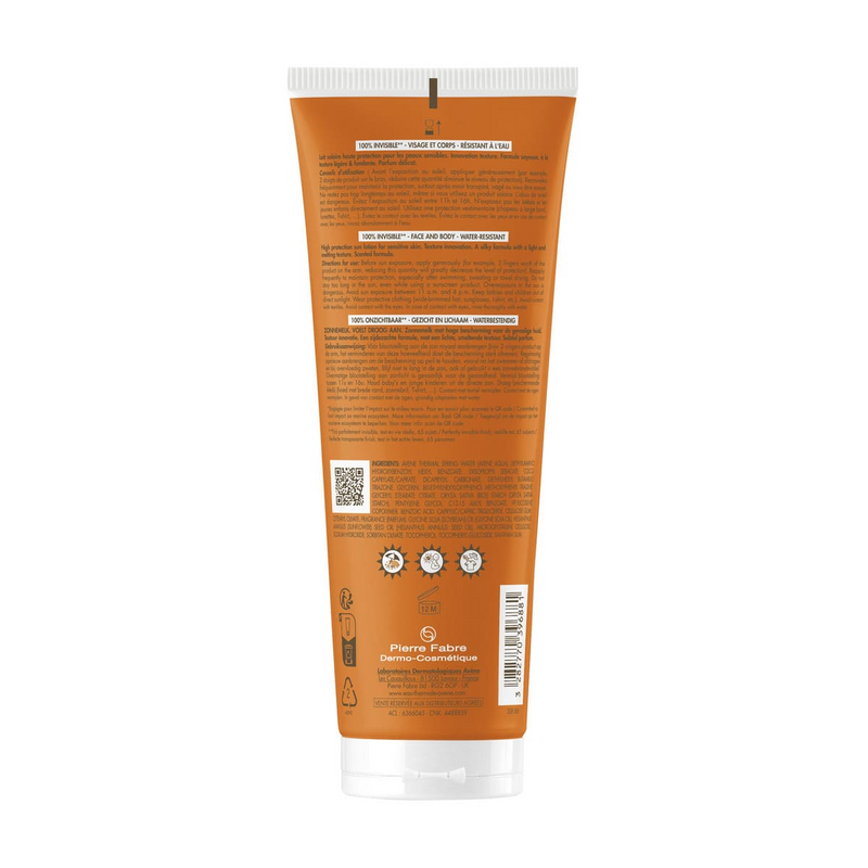 Avene Protector Solar Leche para Adultos FPS50 250 ml.