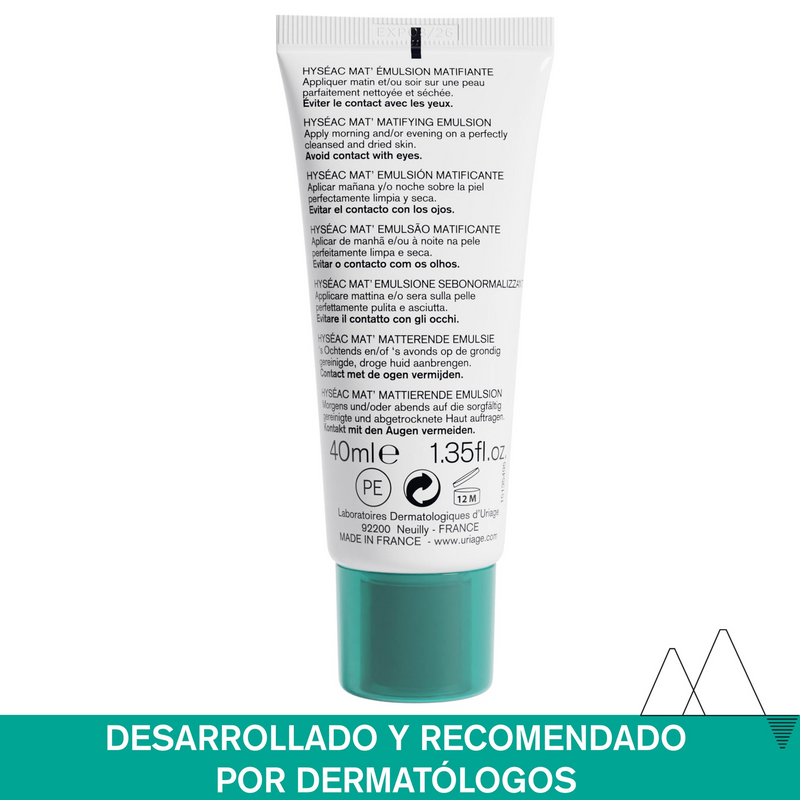 Uriage Hyseac Mat Crema Matificante para Piel Mixta a Grasa 40ml.
