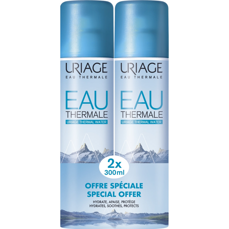 Uriage Kit Duo Agua Termal Hidratación y Calmante Facial 300 ml.