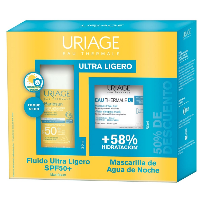 Uriage Kit Bariésun Ultrafluido SPF50+ 30ml. + Eau Thermal Mascarilla 50ml.