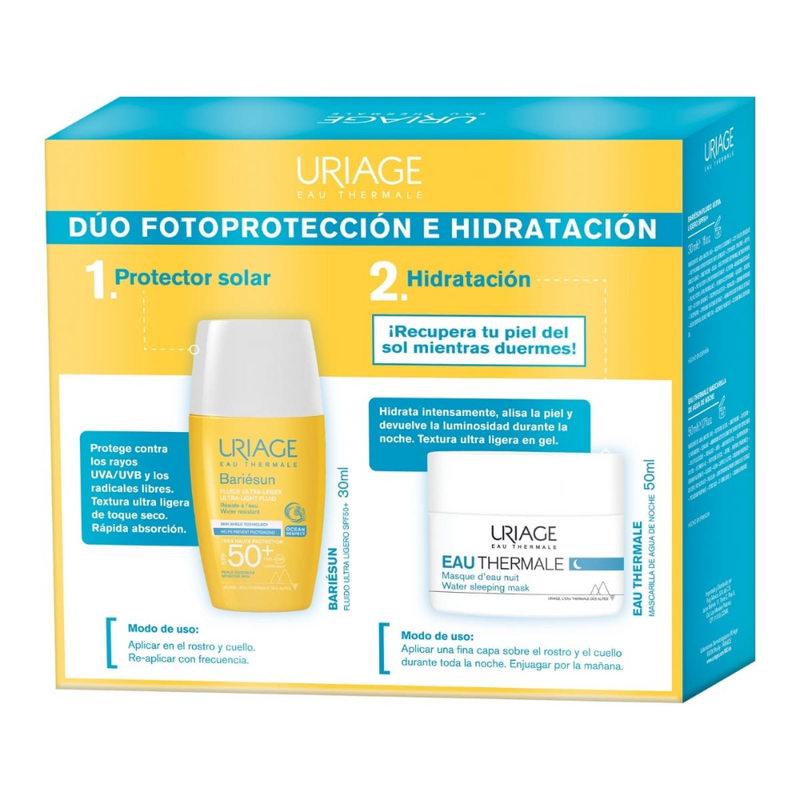 Uriage Kit Bariésun Ultrafluido SPF50+ 30ml. + Eau Thermal Mascarilla 50ml.