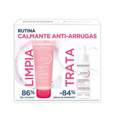 Bioderma Kit Sensibio Gel Moussant 100ml + Sensibio Devensive Serum 30ml.