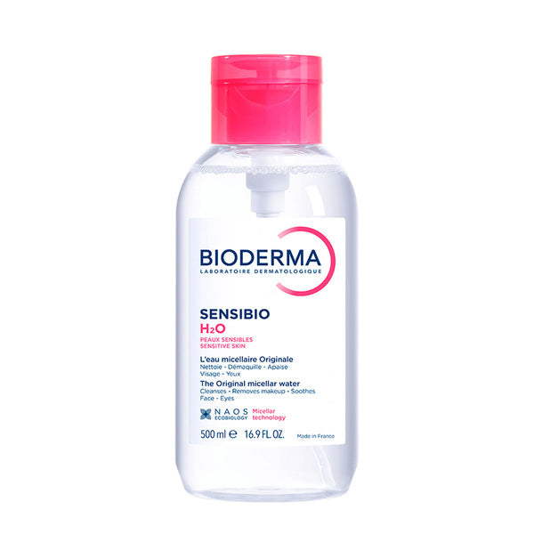 Bioderma Sensibio H2O Limpiador Facial Bomba Inversa 500ml.