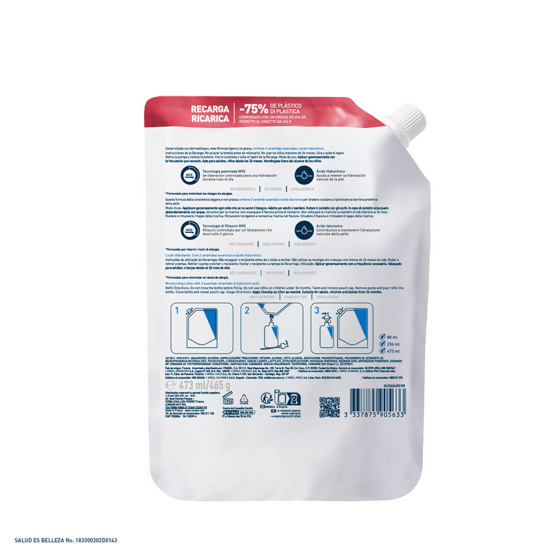 CeraVe Loción Hidratante Refill 473ml.
