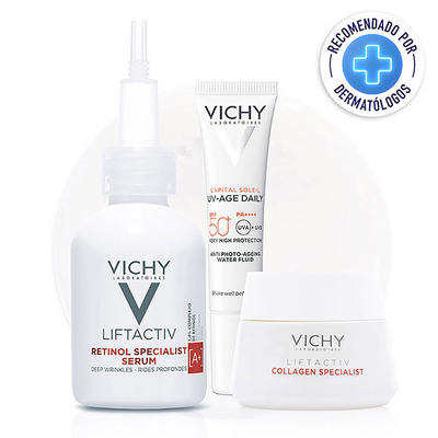 Vichy - Kit Liftactiv Retinol Specialist Serum Arrugas Profundas 30ml+ Liftactiv Specialist Crema 15m + Capital Soleil UV-AGE DAILY 15ml.