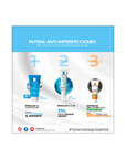 La Roche Posay - Kit Effaclar Duo+M 40ml + Effaclar gel limpiador +M 50ml + Anthelios UV mune 400 fps50+ oil control fluido 3ml
