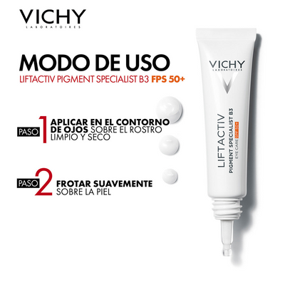 Vichy Liftactiv Pigment Specialist B3 Contorno de Ojos Anti-manchas SPF50+ 15ml.