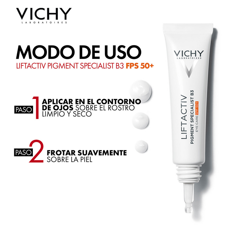 Vichy Liftactiv Pigment Specialist B3 Contorno de Ojos Anti-manchas SPF50+ 15ml.