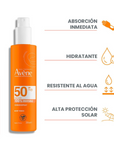 Avene Protector Solar Corporal FPS+50 en Spray 200ml.