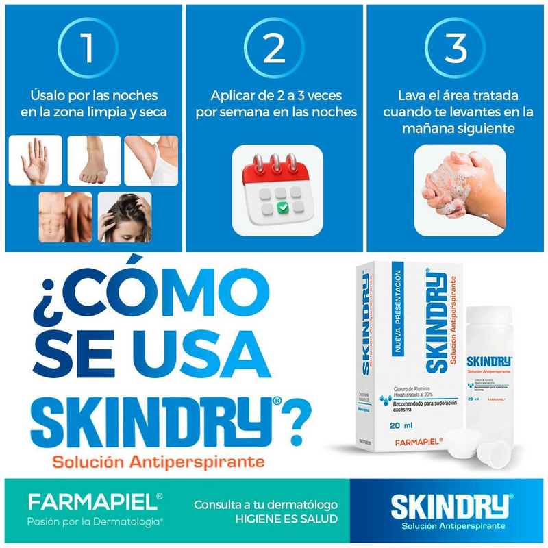 Farmapiel Skindry Solución Antiperspirante 20ml.