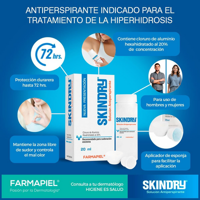 Farmapiel Skindry Solución Antiperspirante 20ml.