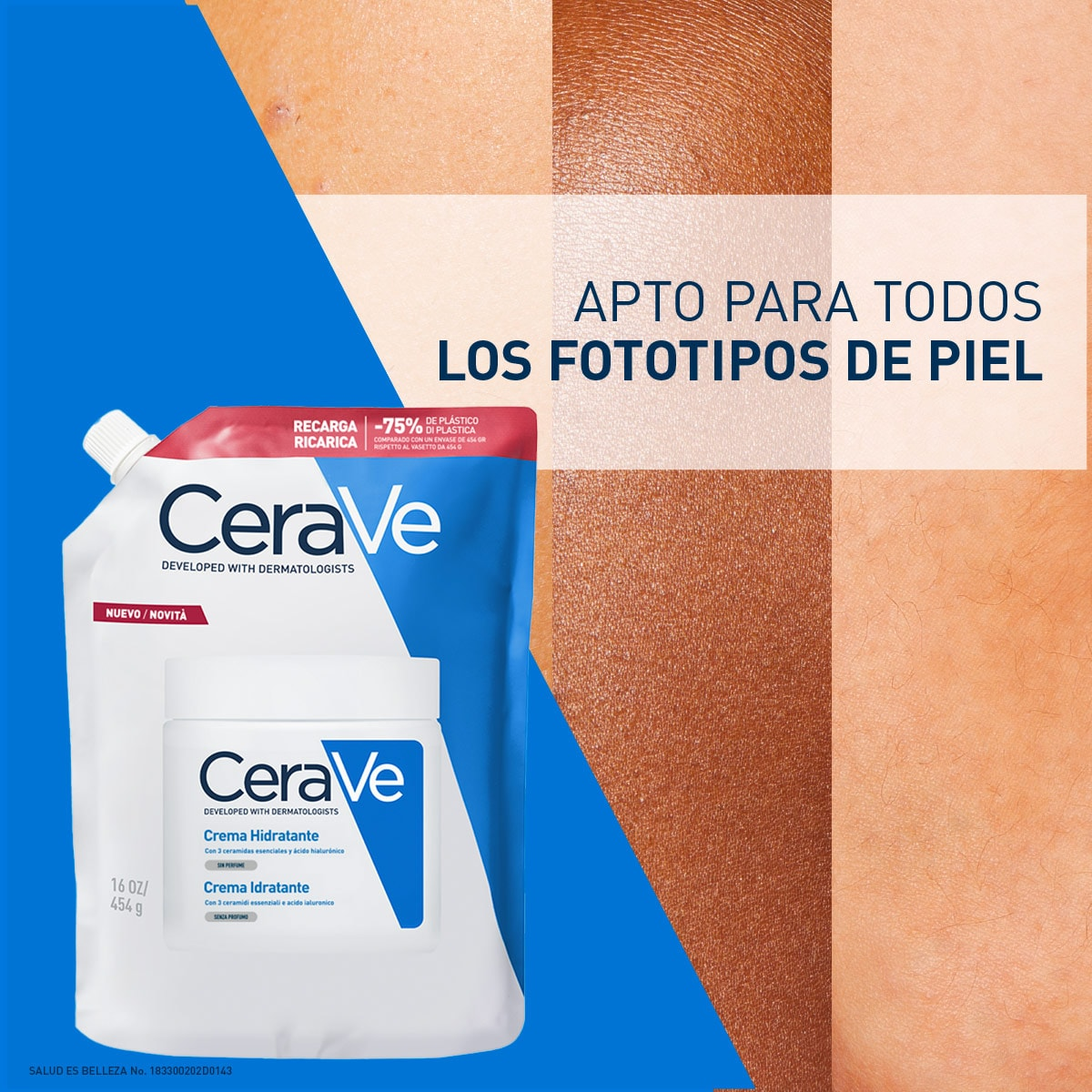 CeraVe  Crema Hidratante Refill 454ml.