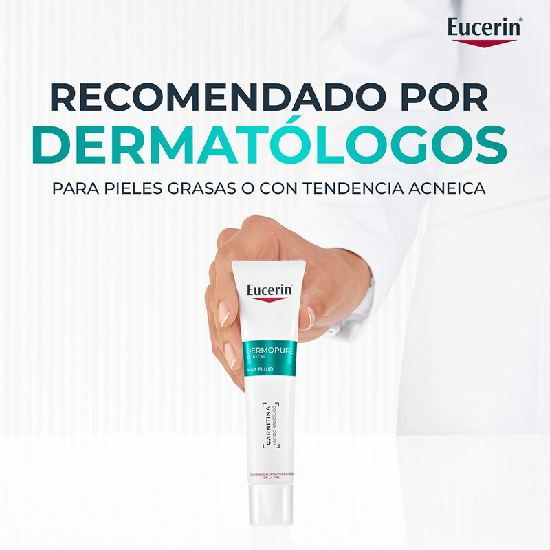 Eucerin DermoPure Clinical Mat Fluid Hidratante Matificante 40ml.