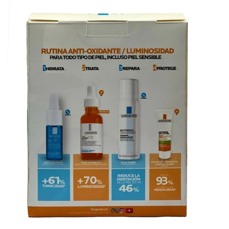 La Roche Posay - Kit Pure Vitamin C12 Serum 30ml. + Agua Termal 50ml. + Hyalu B3 Serum 10ml. + Anthelios UV Mune FPS50+ 3ml.