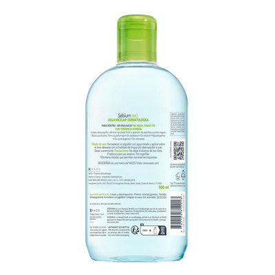 Bioderma Sébium H2O Agua Micelar Purificante Piel Grasa 500ml.