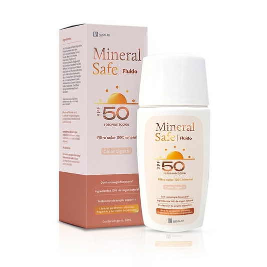 Panalab Mineral Safe Fluido FPS50 Protector Solar Mineral con Color Claro 50ml.