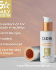 ISDIN Fusion Water Magic Repair SPF50 Protector Solar Reparador con Color 50ml.