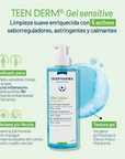 Isispharma Teen Derm Gel Sensitive limpiador suave 400ml.