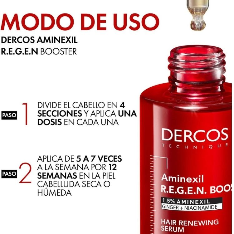 Vichy Dercos Regen Serum Fortalecedor Capilar Anticaída 90ml.